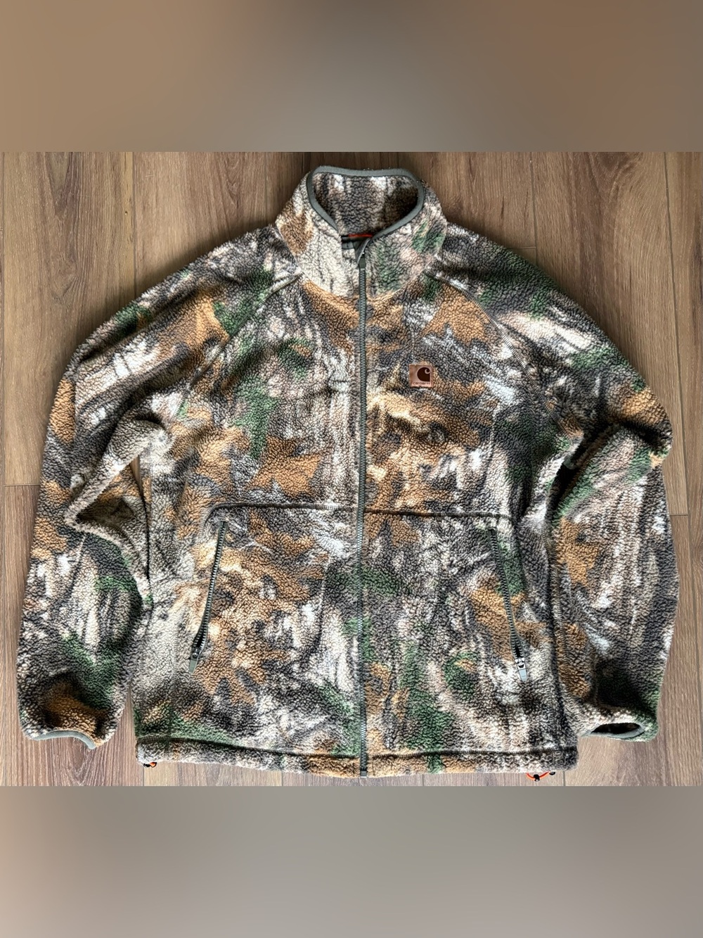 Carhartt Full Zip Real Tree Camo Fleece Jacket Size L